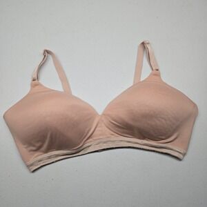 Warners Women Bra 38D Pink T Shirt Wireless Lace Strap Adjustable